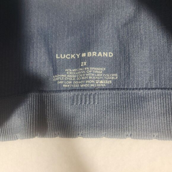 Lucky Brand Bra Women’s 2X Blue Ribbed  Bralette Sport Cozy - Picture 4 of 6
